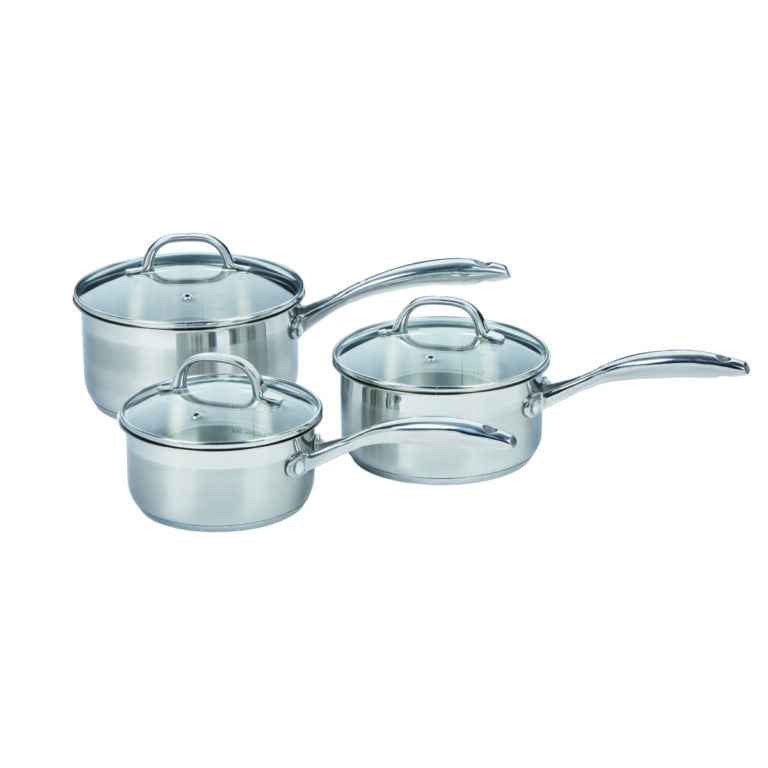 Swiss Diamond Premium Steel Saucepan Set of 3
