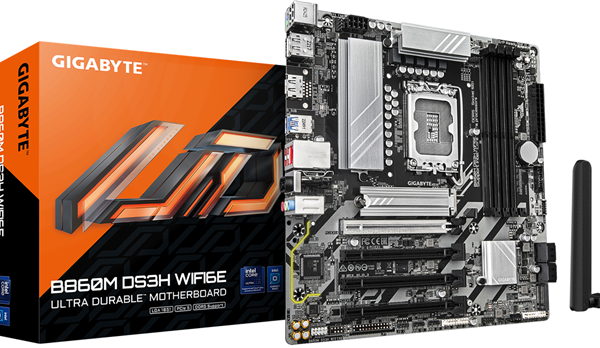 Gigabyte B860M DS3H WIFI6E mATX LGA1851 Motherboard