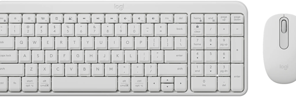 Logitech MK250 Bluetooth Wireless Keyboard and Mouse - Off White