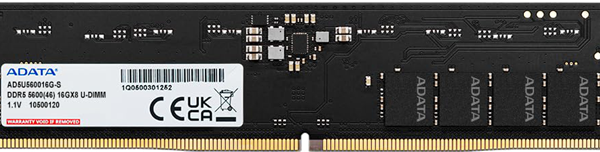 ADATA 8GB DDR5-5600 RAM U-DIMM Lifetime wty