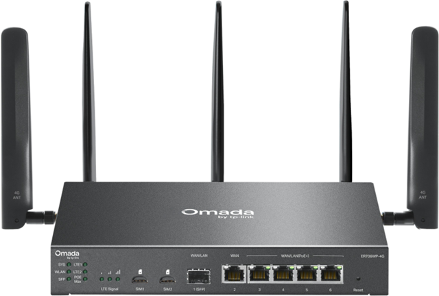 TP-Link ER706WP-4G Omada 4G AX3000 VPN Router PoE