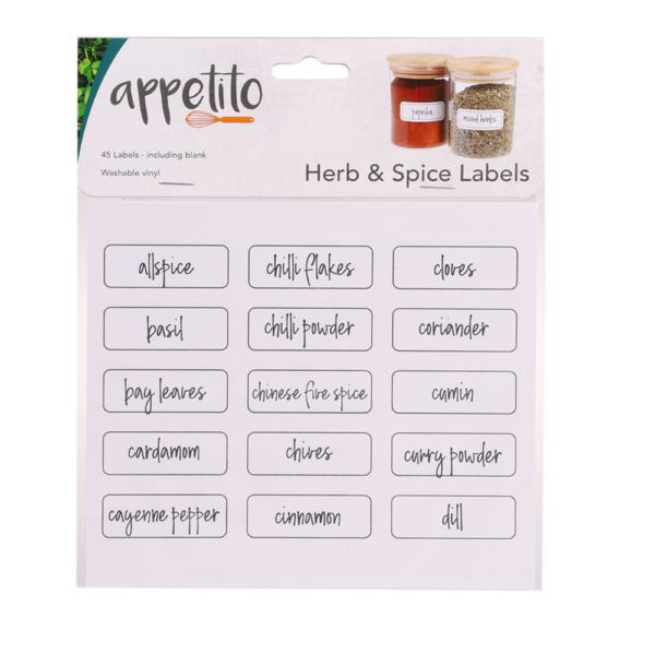 Appetito Herb & Spice Labels