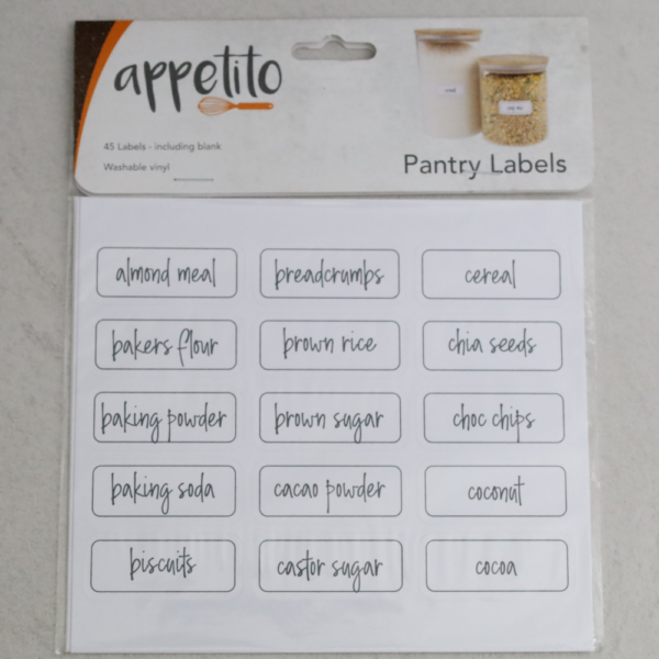 Appetito Pantry Labels Pack of 45