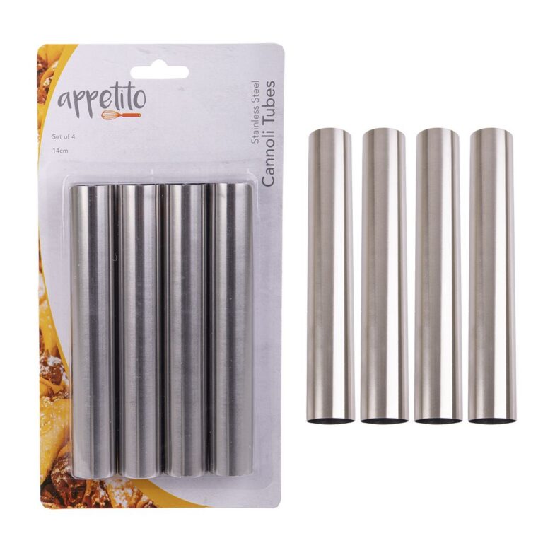 Appetito Stainless Steel Cannoli Tubes Set of 4