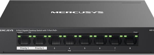 Mercusys MS108GP 8 Port Gigabit Switch Steel Case 7x PoE+