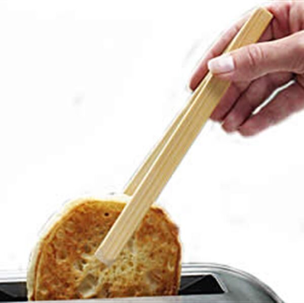Appetito Bamboo Toast Tongs