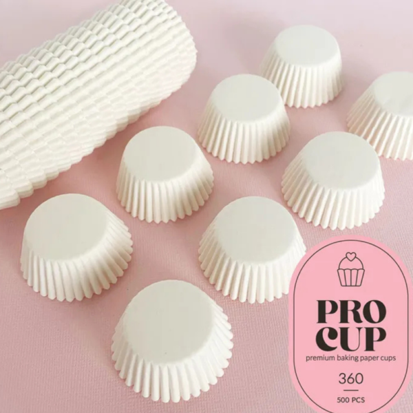 360 Baking Cups Pack of 500 White