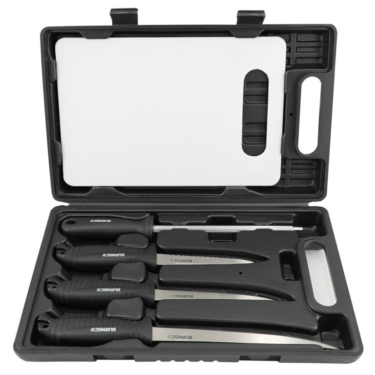 Burnsco Filleting Knife Set 5pc with Carry Case