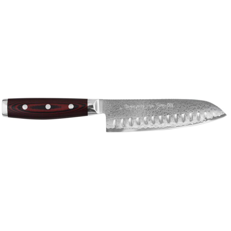 Yaxell Super Gou Santoku Knife with Ground Hollow Blade 16.5cm