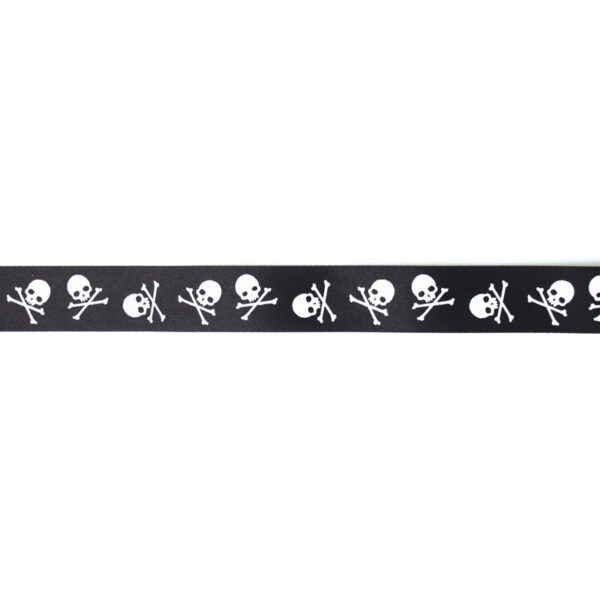Ribbon – Skull and Crossbones 24mm