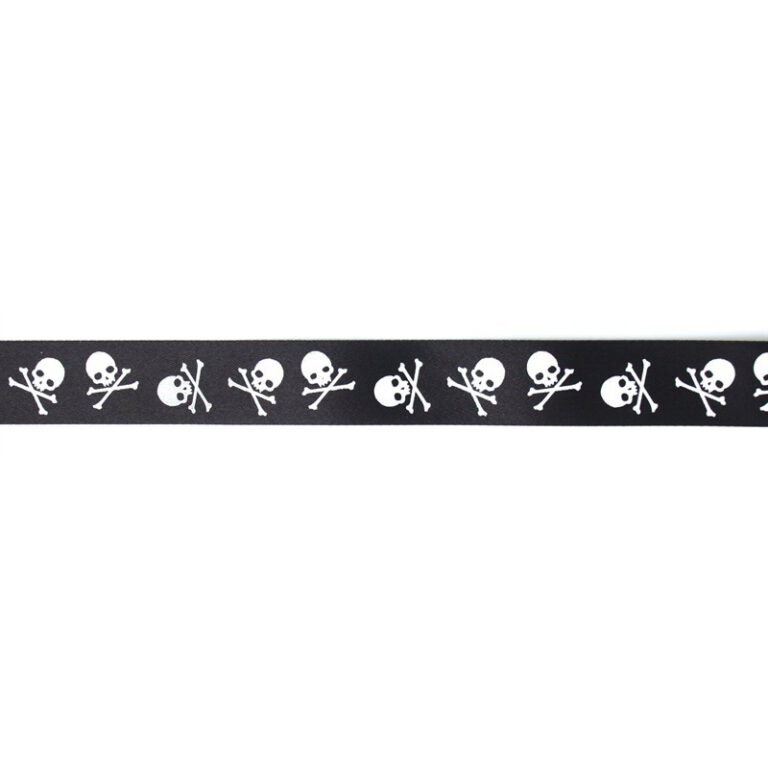 Ribbon – Skull and Crossbones 24mm