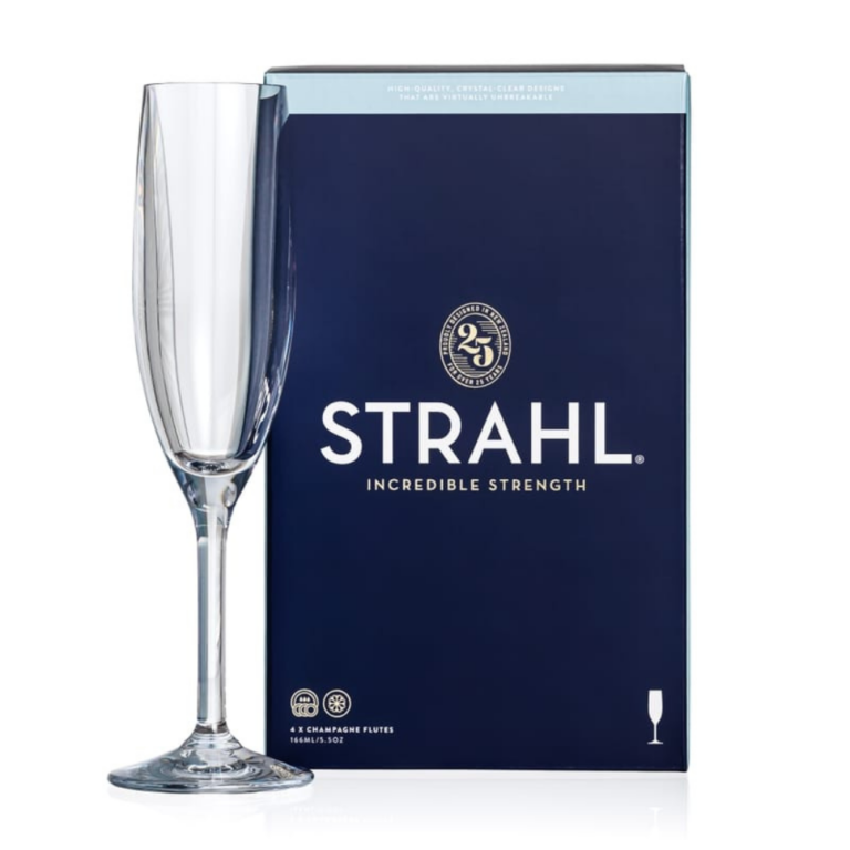 Strahl Polycarbonate Champagne Flutes 166ml Set of 4