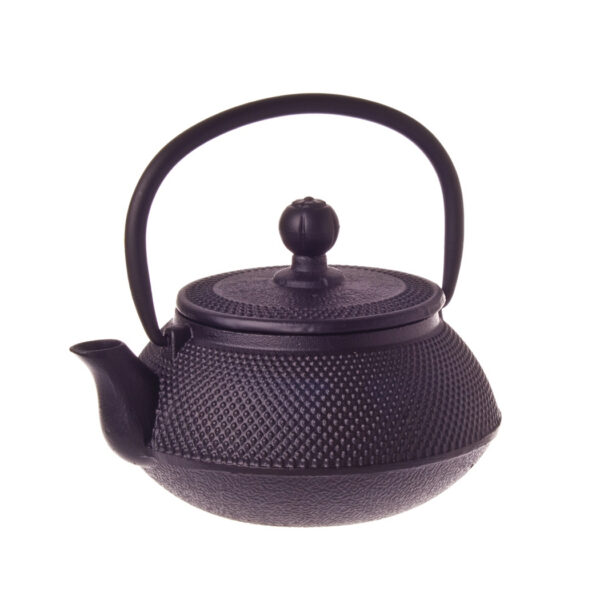Teaology Cast Iron Teapot 500ml Fine Hobnail Black