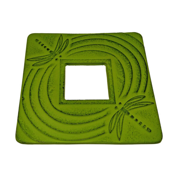 Teaology Cast Iron Teapot Trivet Dragonfly Green