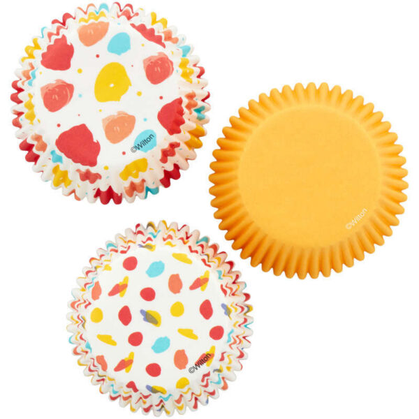 Wilton Large Polka Dot, Small Polka Dot and Yellow Standard Baking Cups Pack of 75