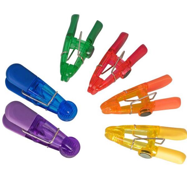 Avanti Magnetic Narrow Bag Clips Set of 6 Multi-Coloured