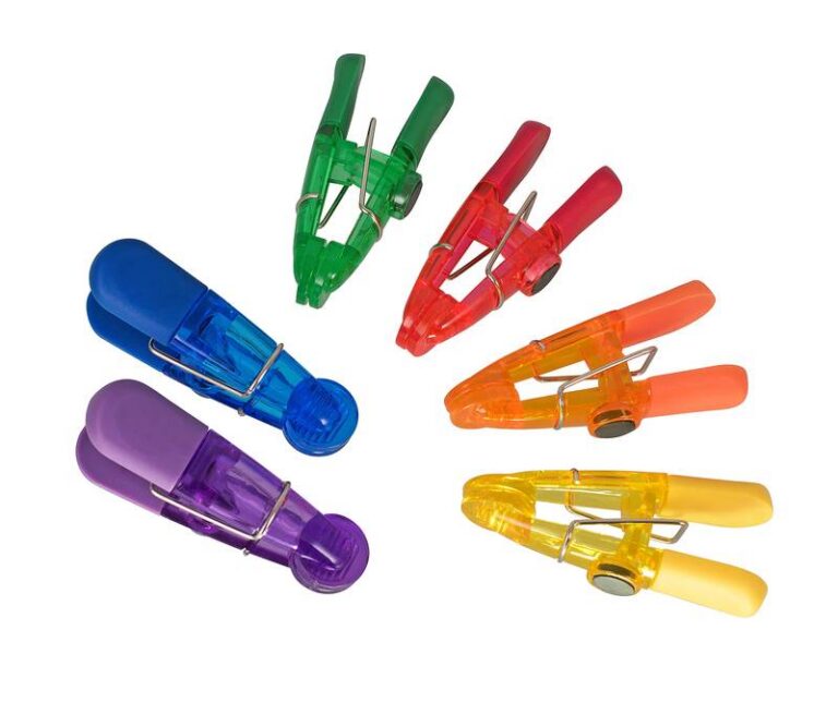 Avanti Magnetic Narrow Bag Clips Set of 6 Multi-Coloured