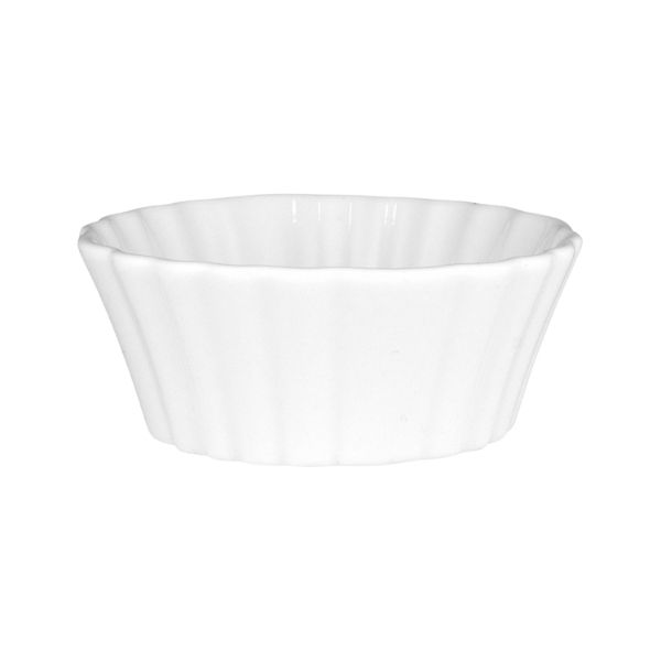 Wilkie Brothers New Bone Porcelain Fluted Flan Dish 9cm