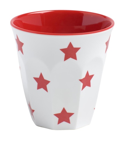 JAB Melamine Tumbler Red Stars on White 300ml
