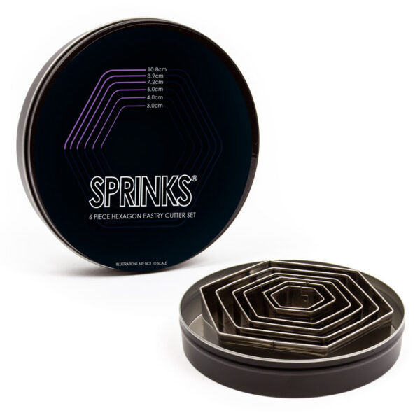 Sprinks Hexagon Stainless Pastry Cutter Set of 6