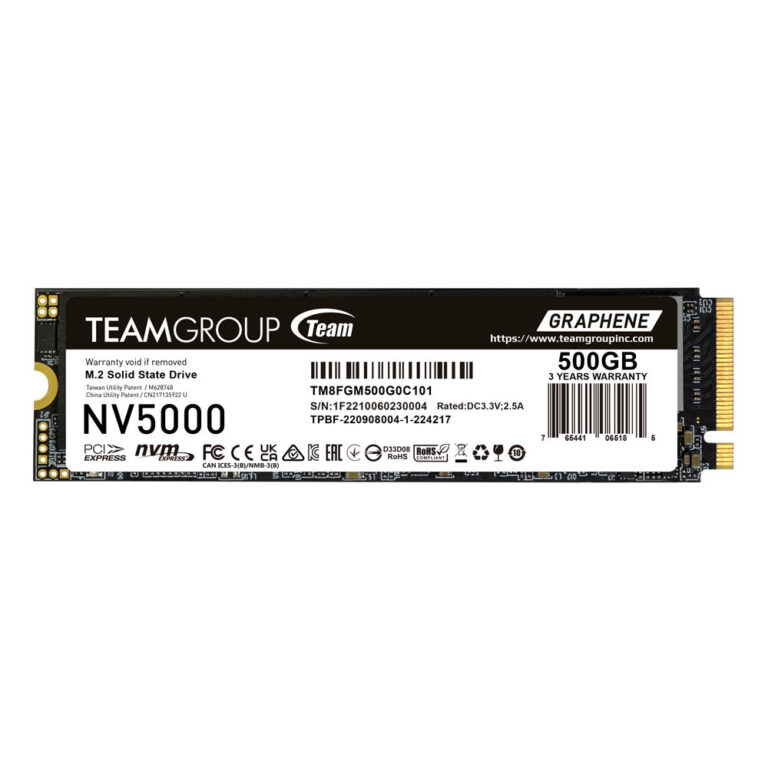 TEAMGROUP NV5000 500GB M.2 PCIE GEN4 NVME INTERNAL SSD