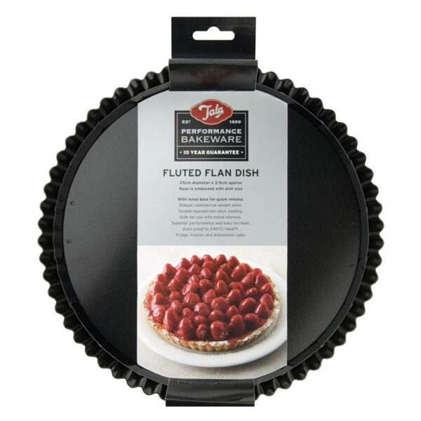 Tala Performance Non-Stick Loose Base Fluted Flan Dish 25cm