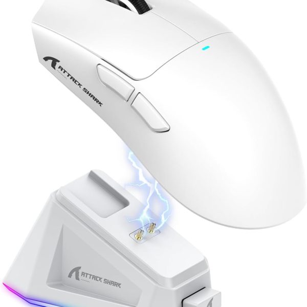 Magic-Refiner Attack Shark X11 Wireless Gaming Mouse with RGB Dock