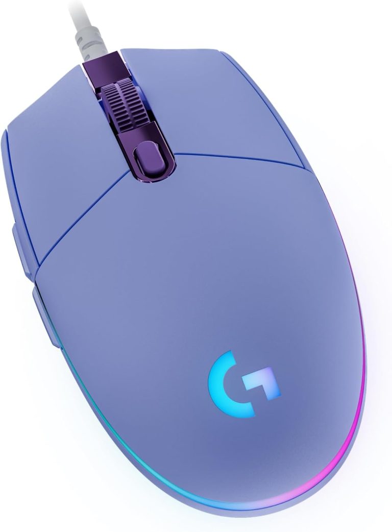 Lilac Logitech G203 Lightsync Gaming Mouse