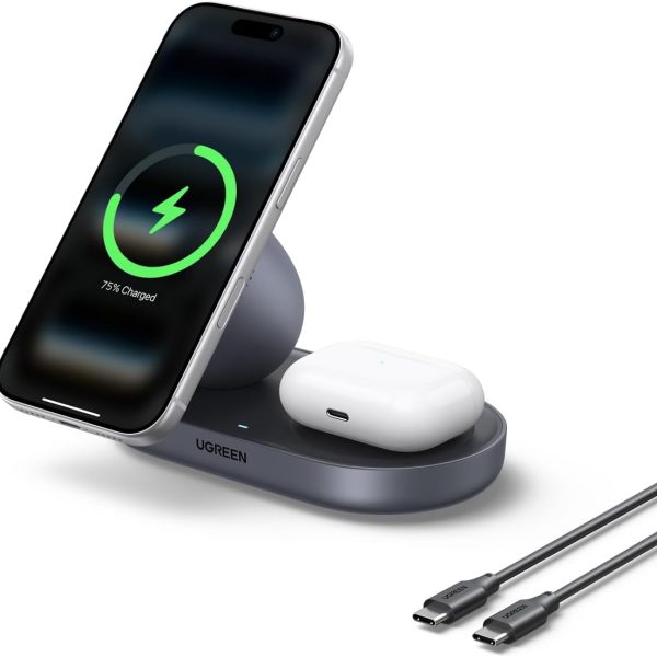UGREEN 2-in-1 15W MagSafe Wireless Charging Station