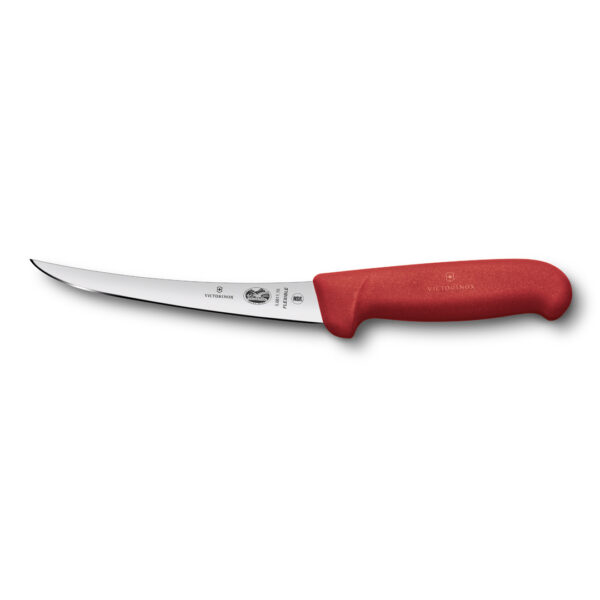 Victorinox Fibrox Flexible Boning Knife Curved Red 15cm