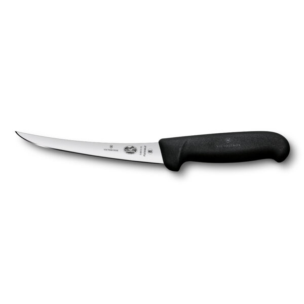Victorinox Fibrox Flexible Boning Knife Curved Narrow Black 15cm