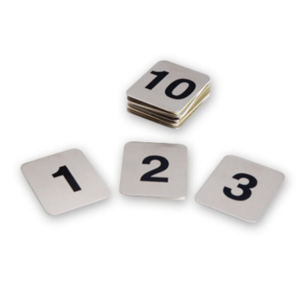 Table Number Flat Stainless Steel (4 Types)