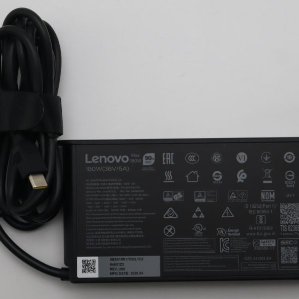 Original Lenovo 180W Charger, AC Adapter, USB-C Connector, 36/28~5V, 3P,WW,LTN