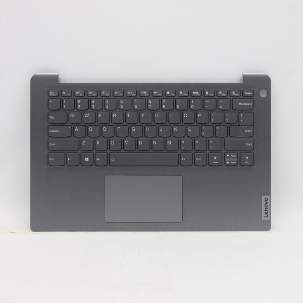Original Lenovo Keyboard with Upper Cover (Palmrest), English, Arctic Grey, Backlight, Non_Fingerprint