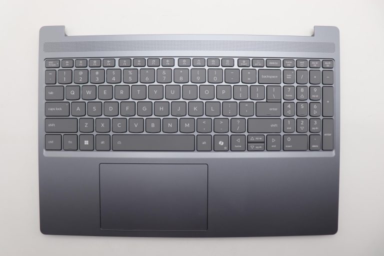 Original Lenovo Keyboard with Upper Cover (Palmrest), English, Luna Grey, Backlight
