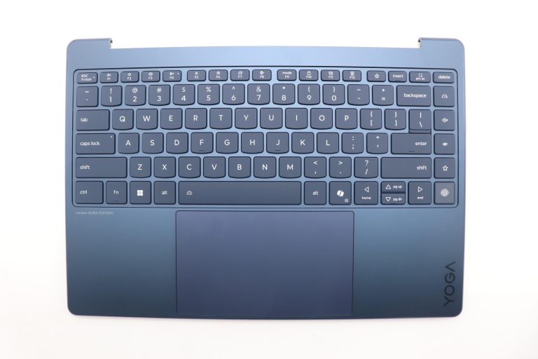 Original Lenovo Keyboard with Upper Cover (Palmrest), English, Cosmic Blue, Non_Puresight Logo, Screw