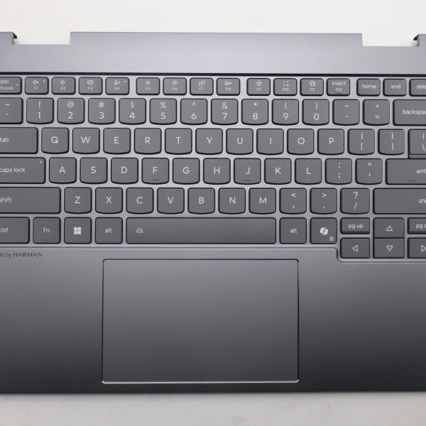 Original Lenovo Keyboard with Upper Cover (Palmrest), English, Luna Grey, Backlight