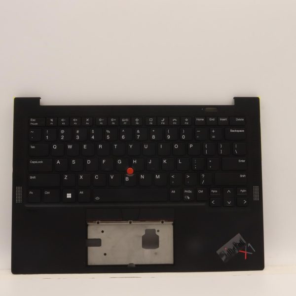 Original Lenovo Keyboard with Upper Cover (Palmrest), English, Deep Black, WLAN