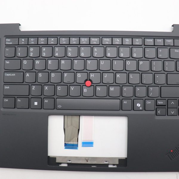 Original Lenovo Keyboard with Upper Cover (Palmrest), English, Black, Backlight
