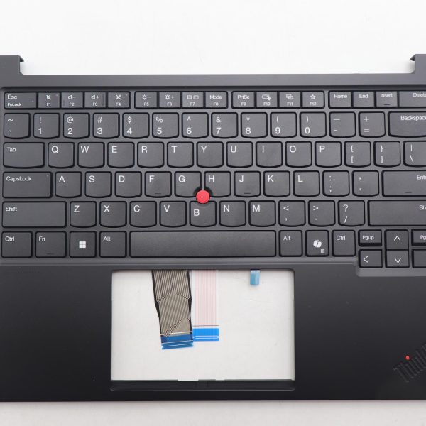 Original Lenovo Keyboard with Upper Cover (Palmrest) FRU KBD W/C ENG (SRX) US BK