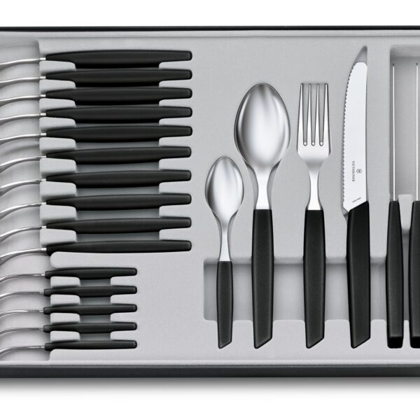 Victorinox Swiss Modern 24 Piece Table Set Black