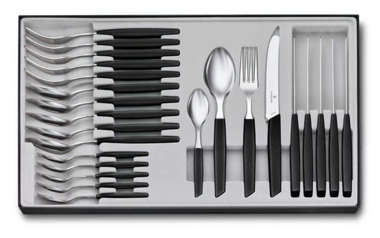 Victorinox Swiss Modern 24 Piece Table Set Black