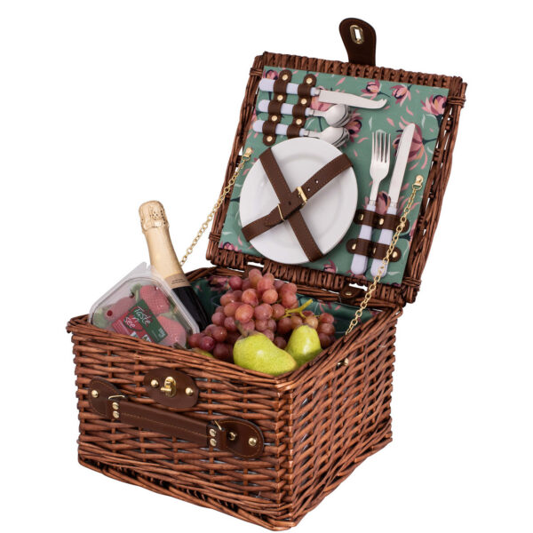 Avanti 2 Person Picnic Basket Posey Pattern