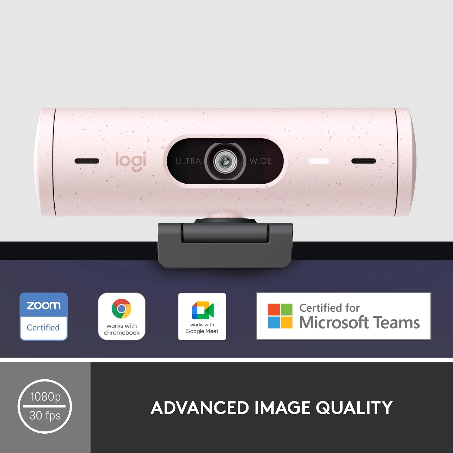 Logitech Brio 500 Webcam with Auto Light Correction - Image 2