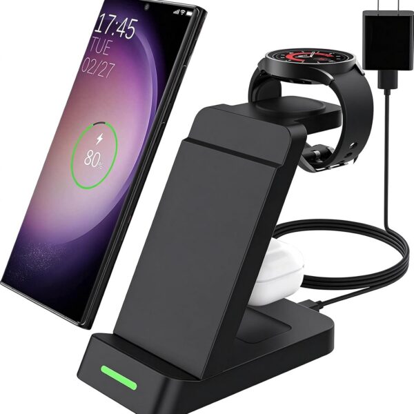 SPGUARD 3 in 1 Wireless Charging Station for Samsung Devices