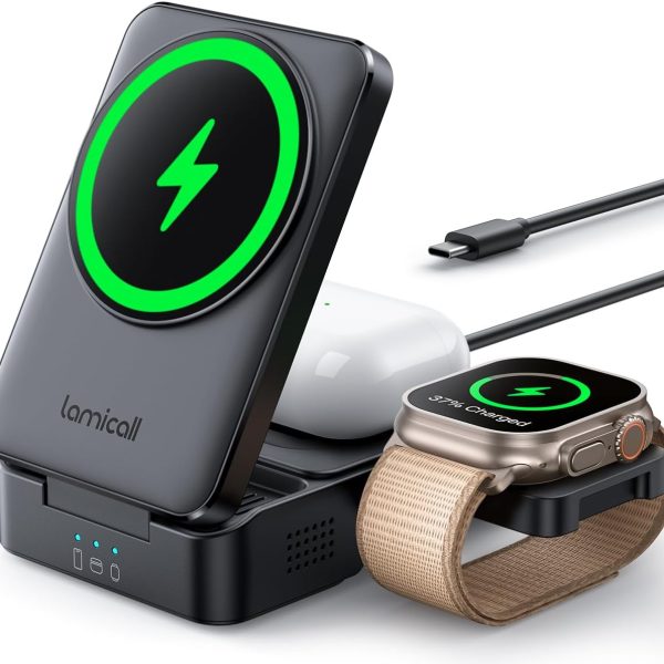 Lamicall 3-in-1 Foldable Wireless Charging Station