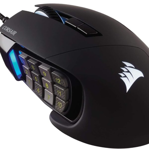 CORSAIR Scimitar RGB Elite Wired MOBA/MMO Gaming Mouse – Black