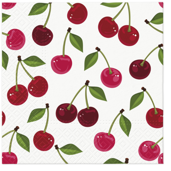 PAW Decor Lunch Napkin Cherries