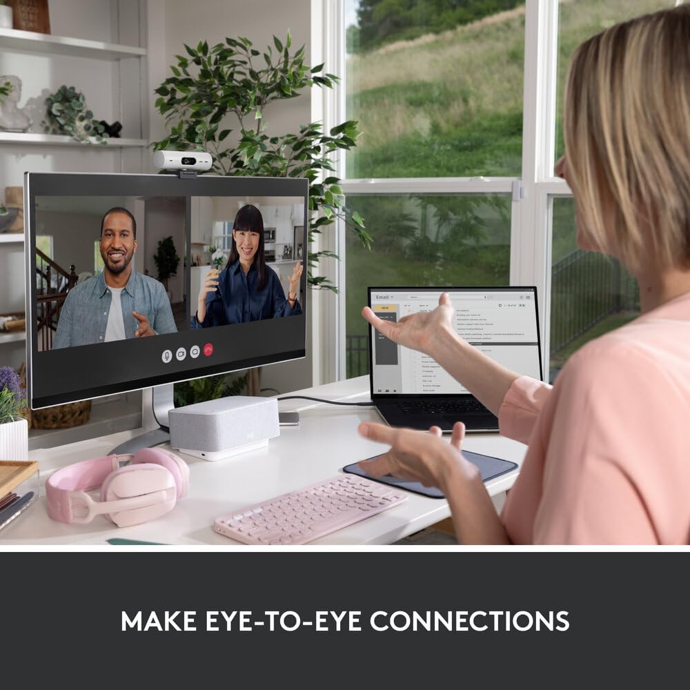 Logitech Brio 500 Full HD Webcam in Off White - Image 10