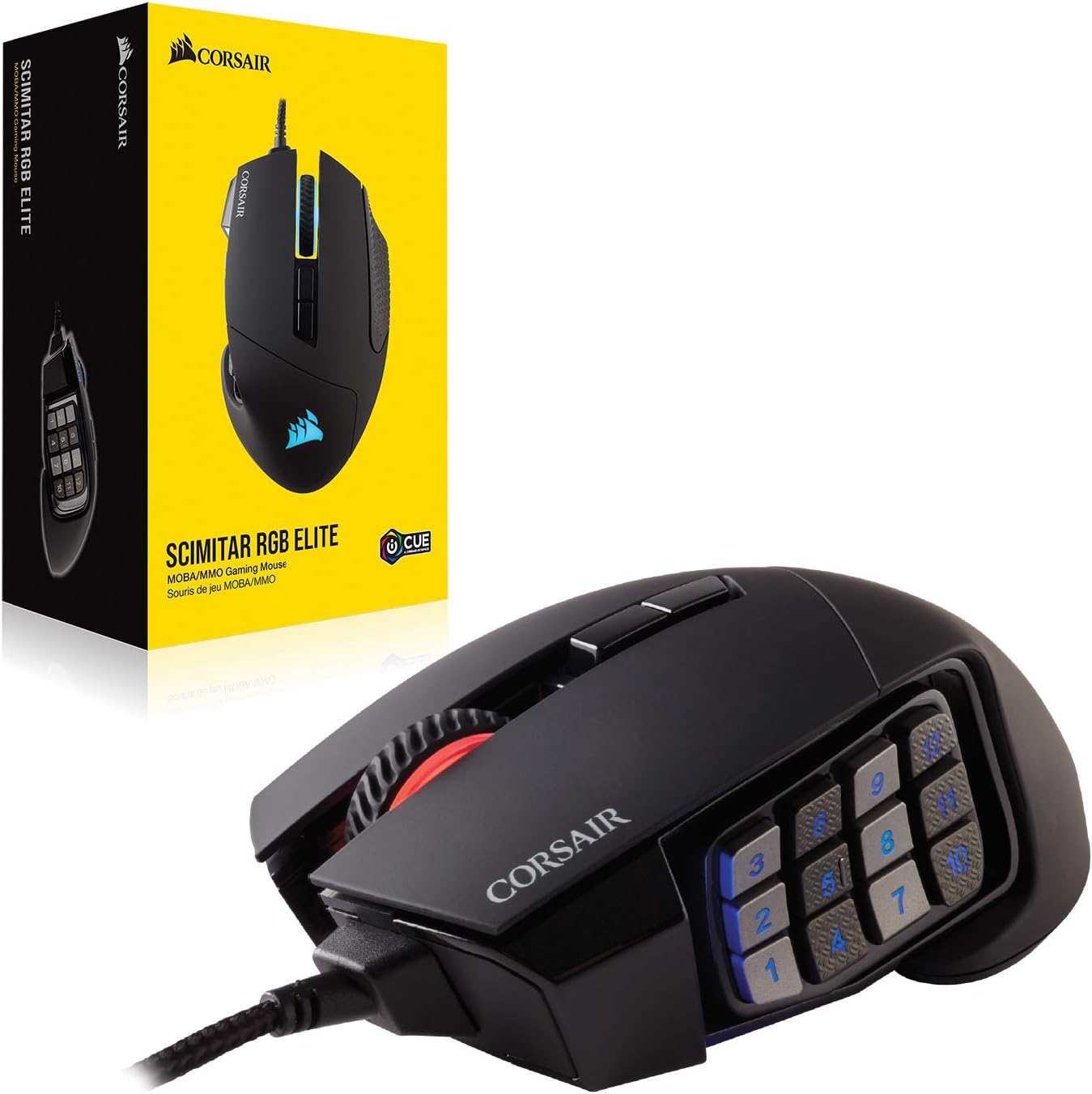 CORSAIR Scimitar RGB Elite Wired MOBA/MMO Gaming Mouse – Black - Image 8